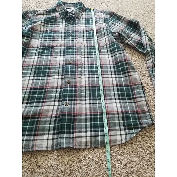 Mens L Carhartt Plaid Button Up Flannel Shirt Long Sleeve Relaxed Fit NWOT - Picture 8 of 10